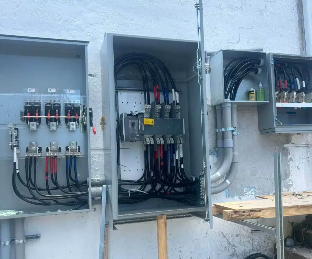 Commercial electrical panel installation in Florida by Xmart Power Electric